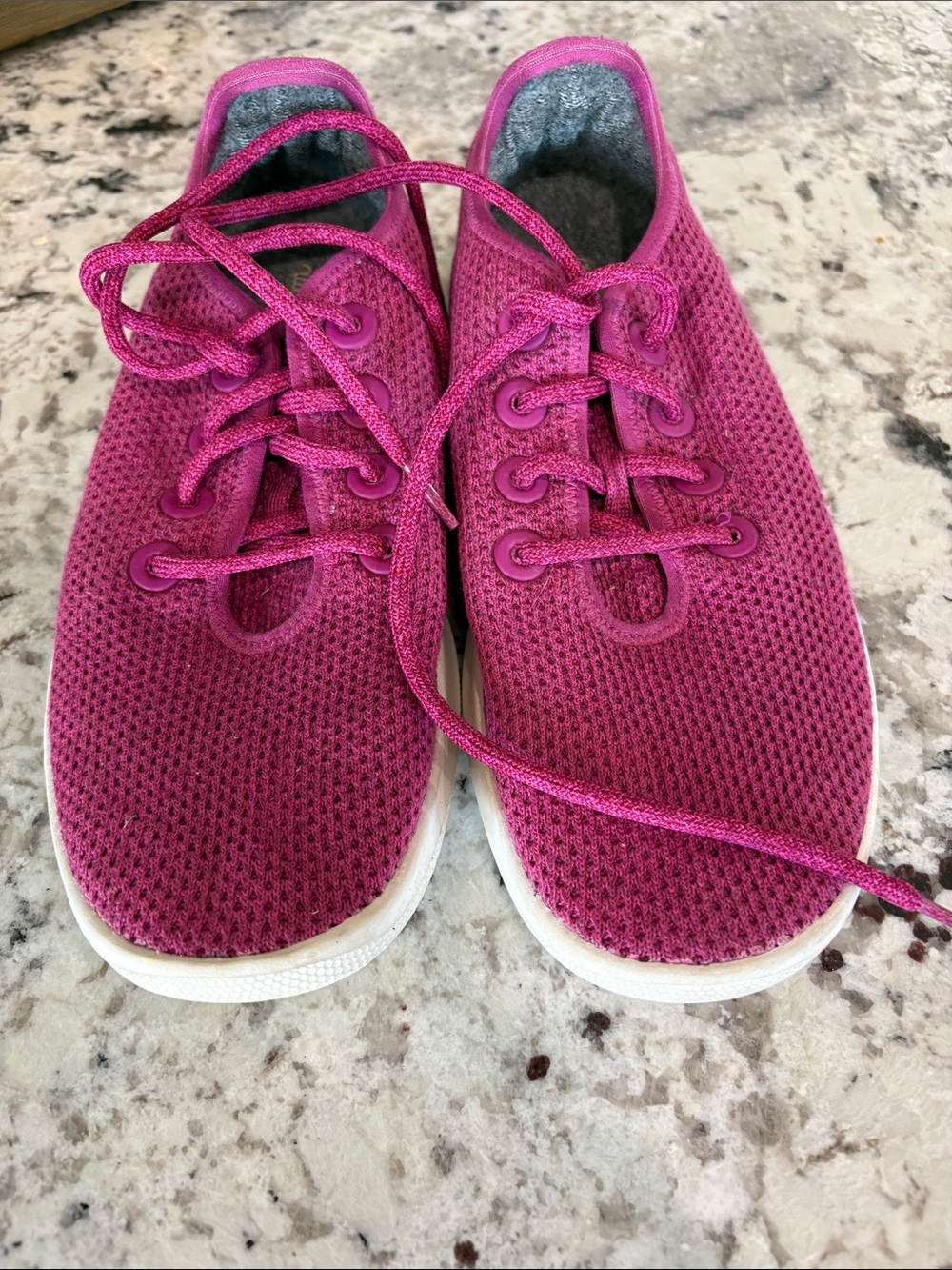 allbirds Pink Knit Sneakers with White Sole - Picture 3 of 4